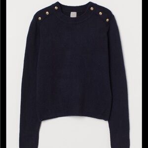 NWOT- H&M navy fine knit sweater